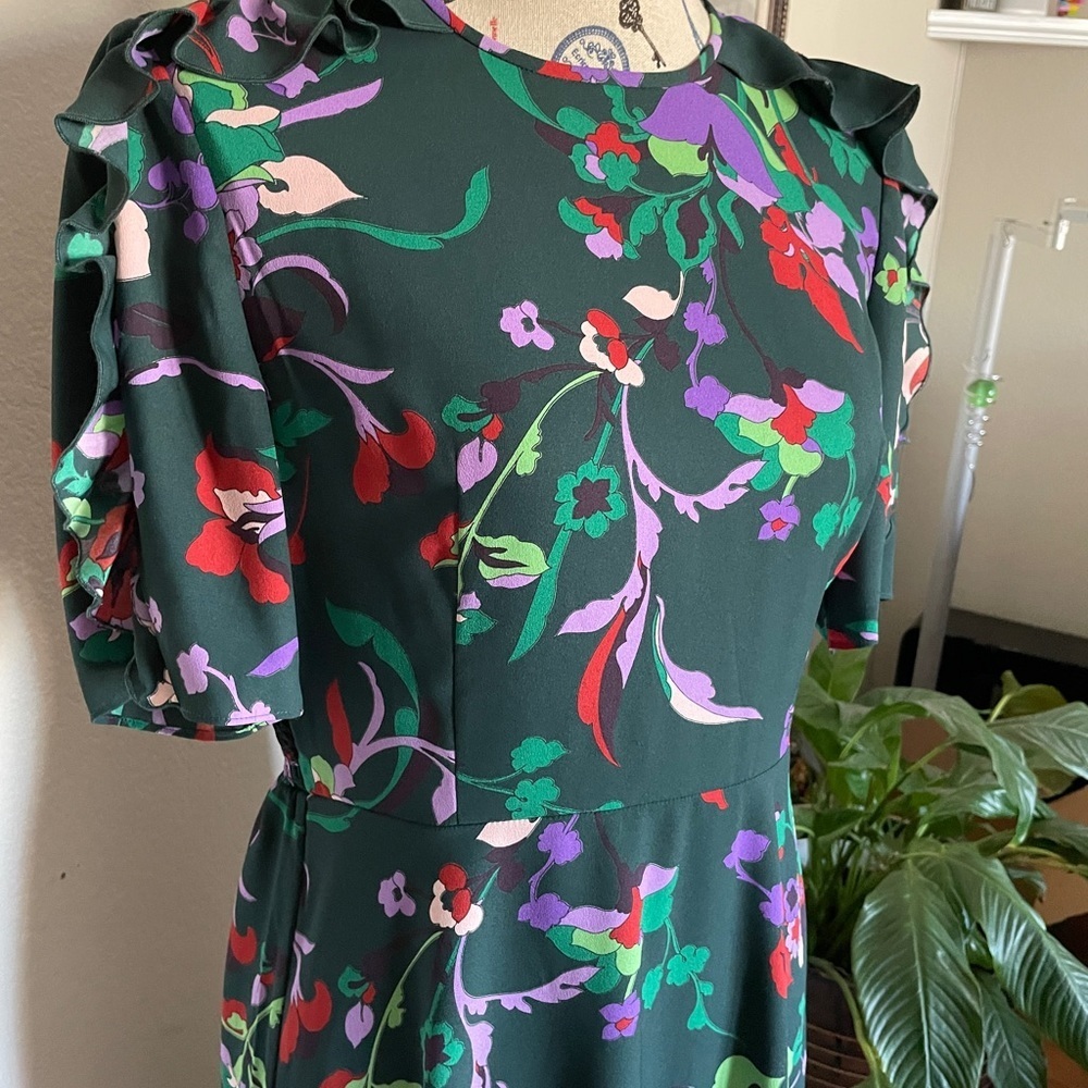 NWT - Kate Spade Pinegrove Fleur Nouveau Smocked Dress Size 8 - Picture 2 of 14